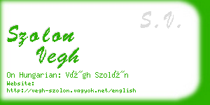 szolon vegh business card